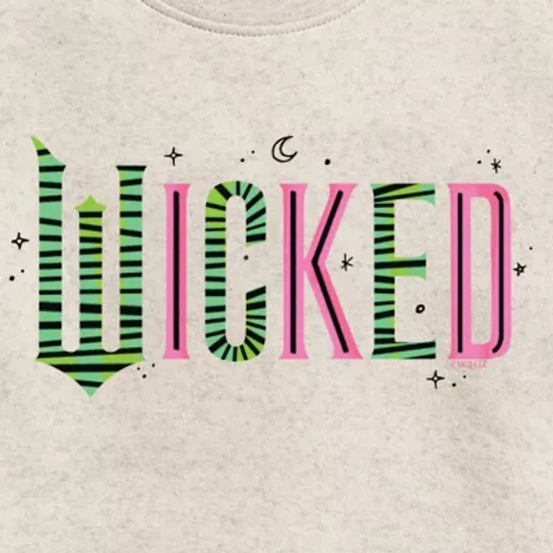 Big Kid Girls Crew Neck Long Sleeve Wicked Sweatshirt