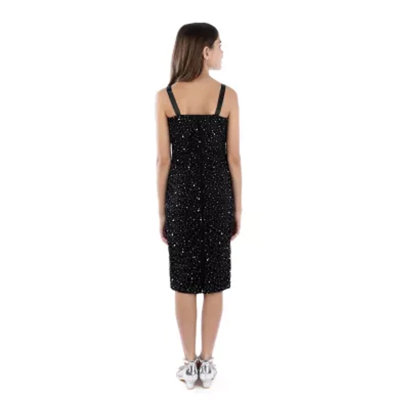Speechless Big Kid Girls Embellished Sleeveless Midi Party Dress