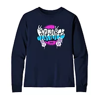 Big Kid Boys Crew Neck Long Sleeve Regular Fit Fortnite Graphic T-Shirt