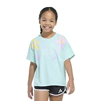 adidas Big Kid Girls Crew Neck Short Sleeve Loose Fit Graphic T-Shirt
