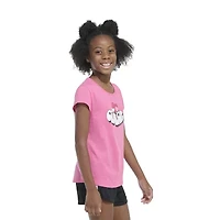 adidas Big Kid Girls Crew Neck Short Sleeve Slim Fit Graphic T-Shirt