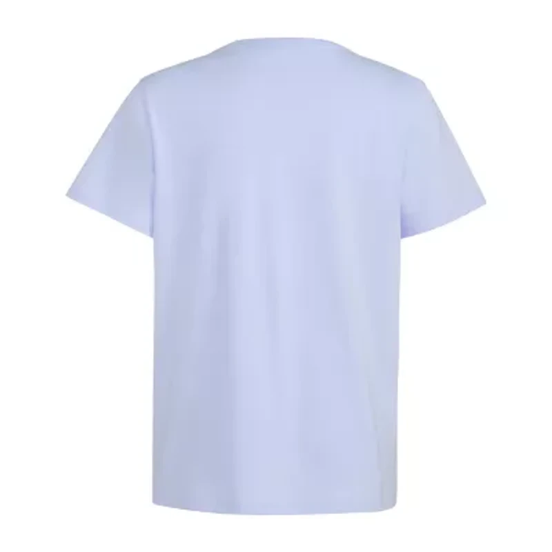 adidas Big Kid Girls Crew Neck Short Sleeve Regular Fit Graphic T-Shirt