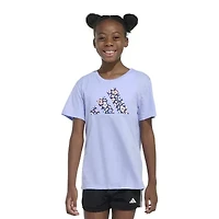 adidas Big Kid Girls Crew Neck Short Sleeve Regular Fit Graphic T-Shirt