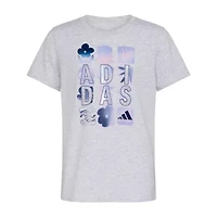 adidas Big Kid Girls Crew Neck Short Sleeve Regular Fit Graphic T-Shirt