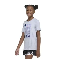 adidas Big Kid Girls Crew Neck Short Sleeve Regular Fit Graphic T-Shirt