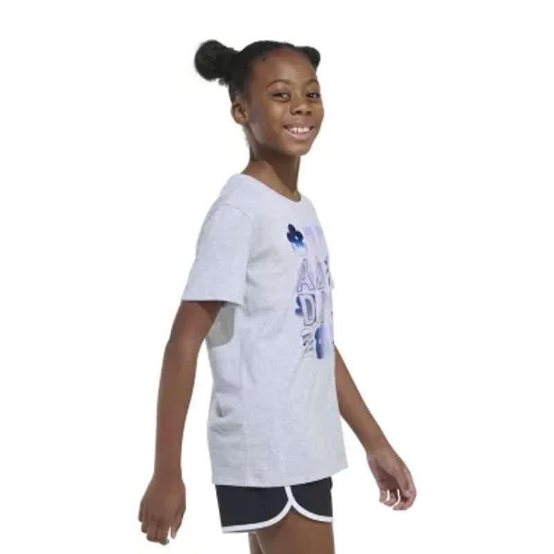 adidas Big Kid Girls Crew Neck Short Sleeve Regular Fit Graphic T-Shirt