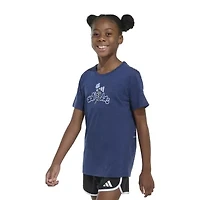 adidas Big Kid Girls Crew Neck Short Sleeve Regular Fit Graphic T-Shirt