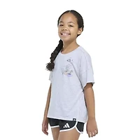 adidas Big Kid Girls Crew Neck Short Sleeve Loose Fit Graphic T-Shirt