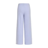 adidas Big Kid Girls Mid Rise Wide Leg Loose Fit French Terry Pull-On Pant