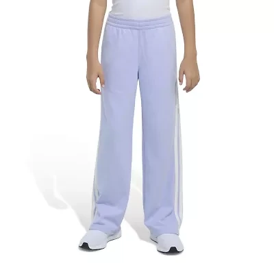 adidas Big Kid Girls Mid Rise Wide Leg Loose Fit French Terry Pull-On Pant