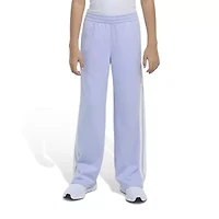 adidas Big Kid Girls Mid Rise Wide Leg Loose Fit French Terry Pull-On Pant