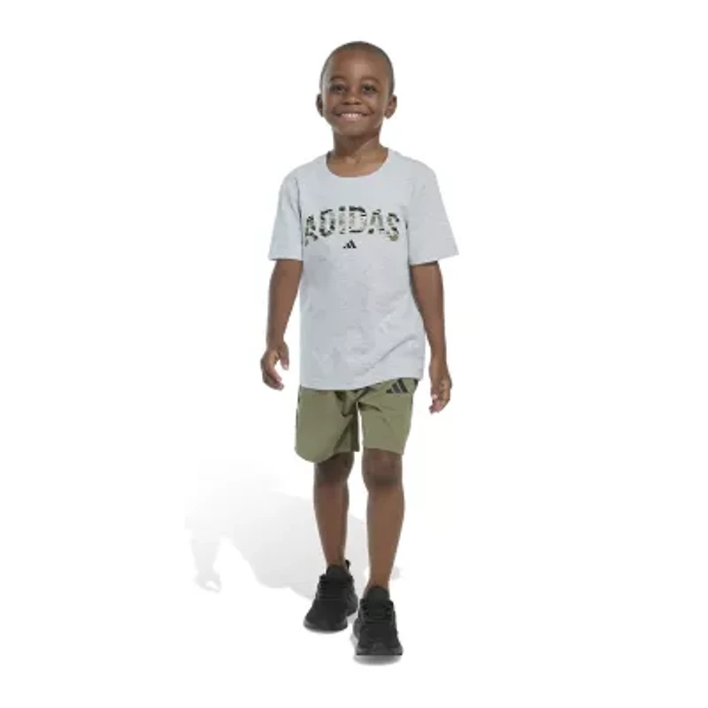 adidas Woven Little Boys 2-pc. Short Set