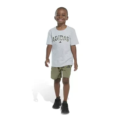 adidas Woven Little Boys 2-pc. Short Set