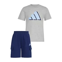 adidas Little Boys 2-pc. Short Set