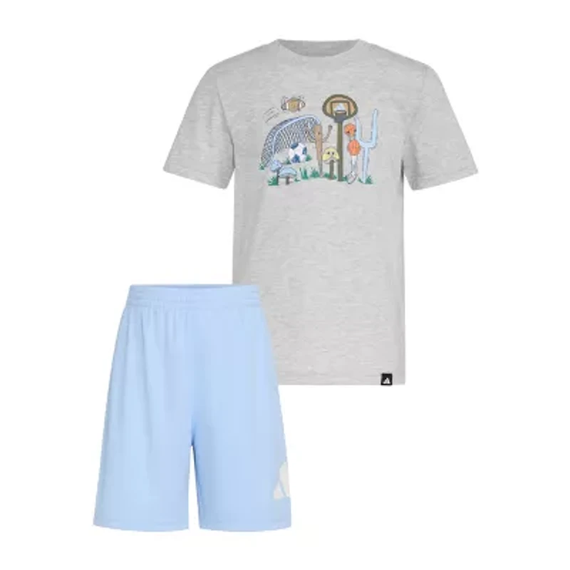 adidas Little Boys 2-pc. Short Set