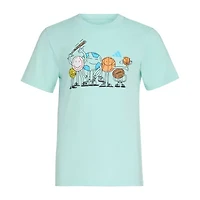 adidas Little Boys Crew Neck Short Sleeve Regular Fit Graphic T-Shirt