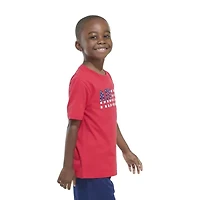 adidas Little Boys Crew Neck Short Sleeve Regular Fit Graphic T-Shirt