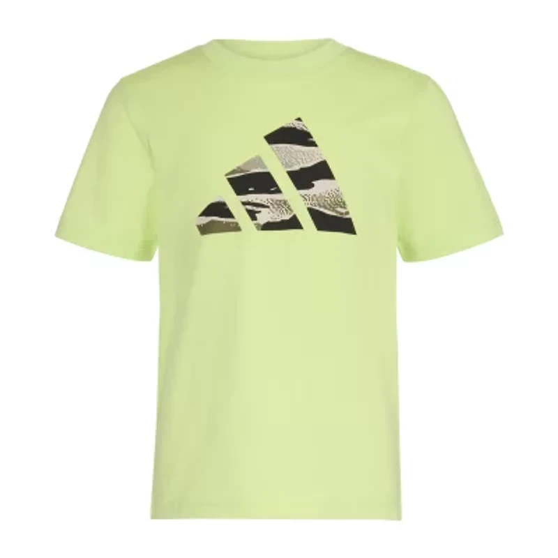 adidas Little Boys Crew Neck Short Sleeve Regular Fit Graphic T-Shirt