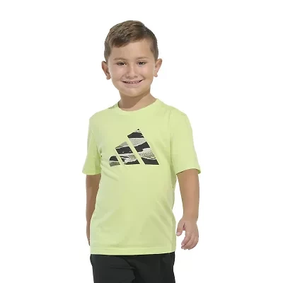 adidas Little Boys Crew Neck Short Sleeve Regular Fit Graphic T-Shirt