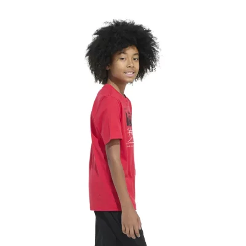 adidas Big Kid Boys Crew Neck Short Sleeve Regular Fit Graphic T-Shirt