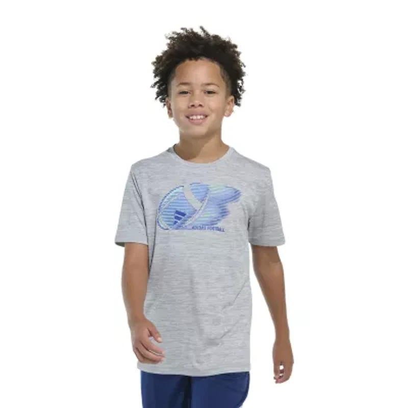 adidas Big Kid Boys Crew Neck Short Sleeve Regular Fit Graphic T-Shirt