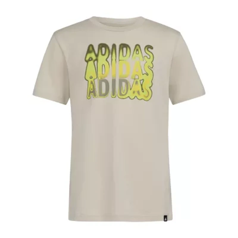 adidas Big Kid Boys Crew Neck Short Sleeve Regular Fit Graphic T-Shirt