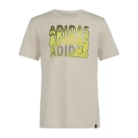 adidas Big Kid Boys Crew Neck Short Sleeve Regular Fit Graphic T-Shirt