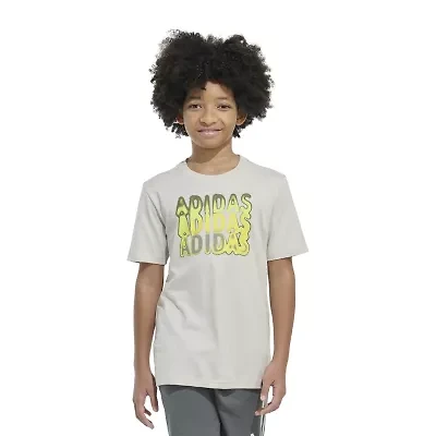 adidas Big Kid Boys Crew Neck Short Sleeve Regular Fit Graphic T-Shirt