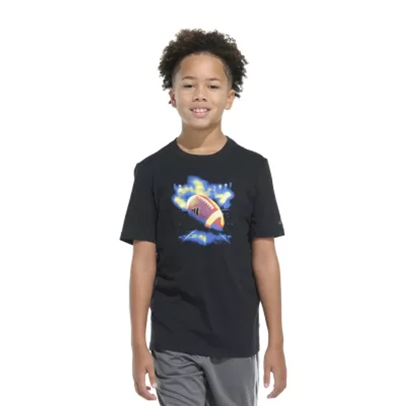 adidas Big Kid Boys Crew Neck Short Sleeve Regular Fit Graphic T-Shirt