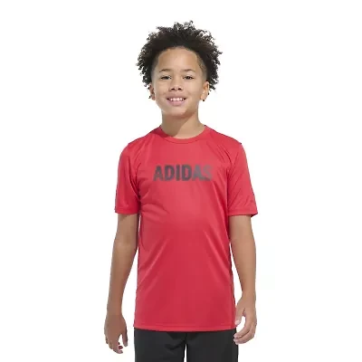 adidas Big Kid Boys Crew Neck Short Sleeve Regular Fit Graphic T-Shirt