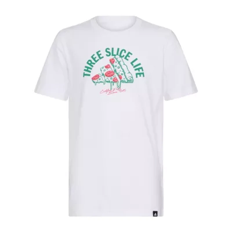 adidas Big Kid Boys Crew Neck Short Sleeve Regular Fit Graphic T-Shirt