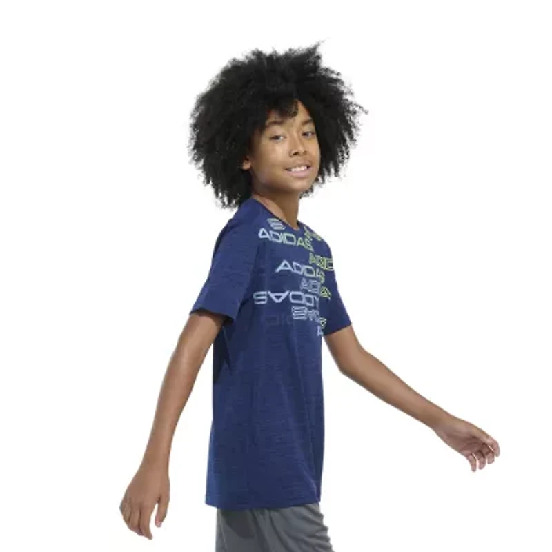 adidas Big Kid Boys Crew Neck Short Sleeve Regular Fit Graphic T-Shirt