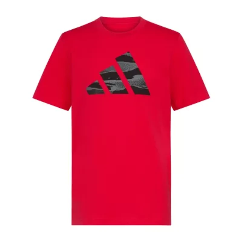 adidas Big Kid Boys Crew Neck Short Sleeve Regular Fit Graphic T-Shirt
