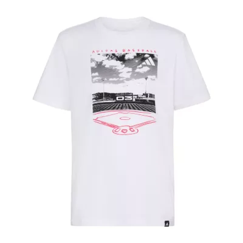 adidas Big Kid Boys Crew Neck Short Sleeve Regular Fit Graphic T-Shirt