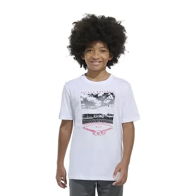 adidas Big Kid Boys Crew Neck Short Sleeve Regular Fit Graphic T-Shirt
