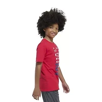 adidas Big Kid Boys Crew Neck Short Sleeve Regular Fit Graphic T-Shirt