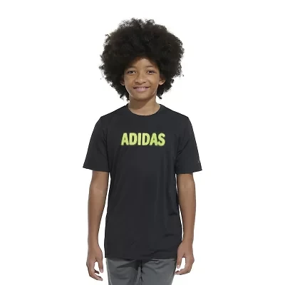 adidas Big Kid Boys Crew Neck Short Sleeve Regular Fit Graphic T-Shirt