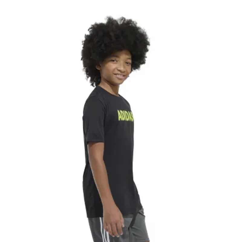 adidas Big Kid Boys Crew Neck Short Sleeve Regular Fit Graphic T-Shirt