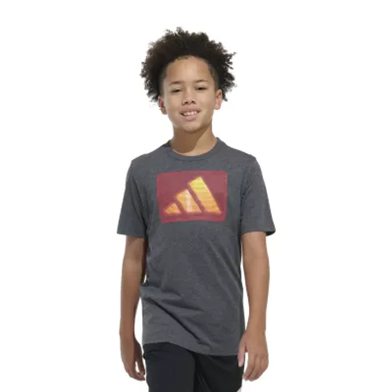 adidas Big Kid Boys Crew Neck Short Sleeve Regular Fit Graphic T-Shirt