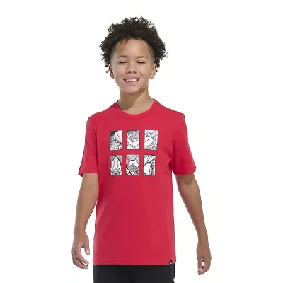 adidas Big Kid Boys Crew Neck Short Sleeve Regular Fit Graphic T-Shirt