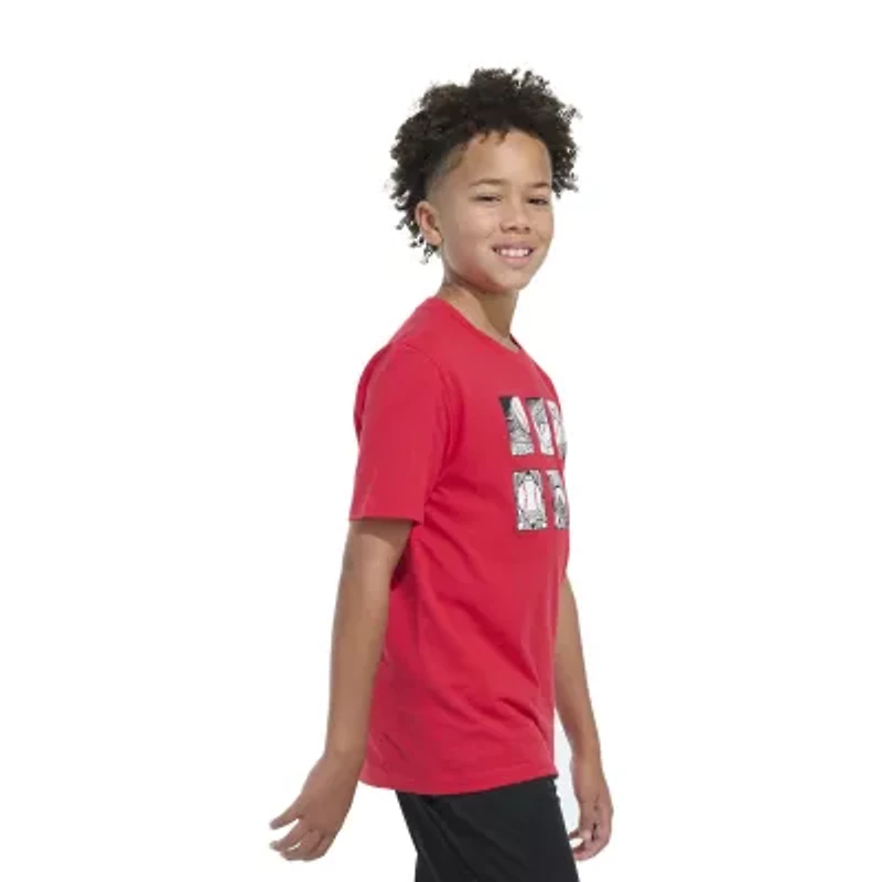 adidas Big Kid Boys Crew Neck Short Sleeve Regular Fit Graphic T-Shirt