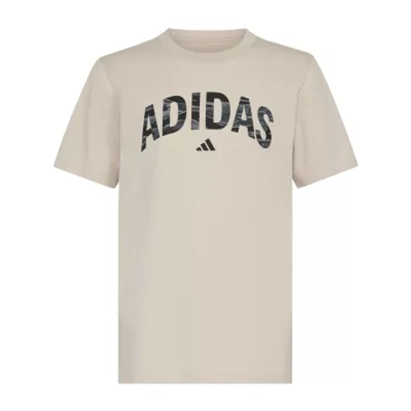 adidas Big Kid Boys Crew Neck Short Sleeve Regular Fit Graphic T-Shirt