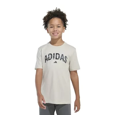 adidas Big Kid Boys Crew Neck Short Sleeve Regular Fit Graphic T-Shirt