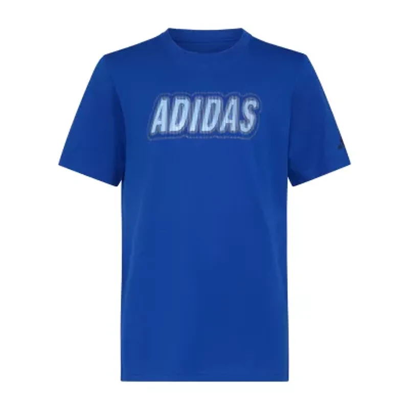 adidas Big Kid Boys Crew Neck Short Sleeve Regular Fit Graphic T-Shirt