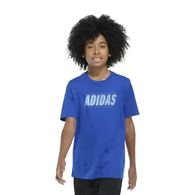 adidas Big Kid Boys Crew Neck Short Sleeve Regular Fit Graphic T-Shirt