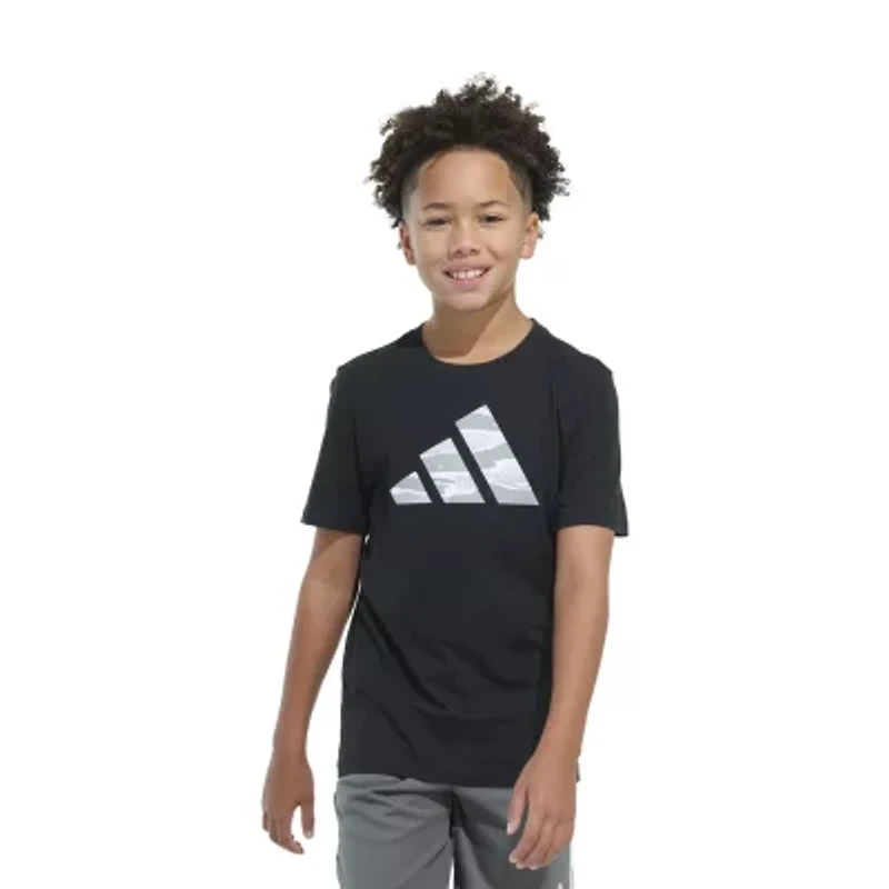 adidas Big Kid Boys Crew Neck Short Sleeve Regular Fit Graphic T-Shirt