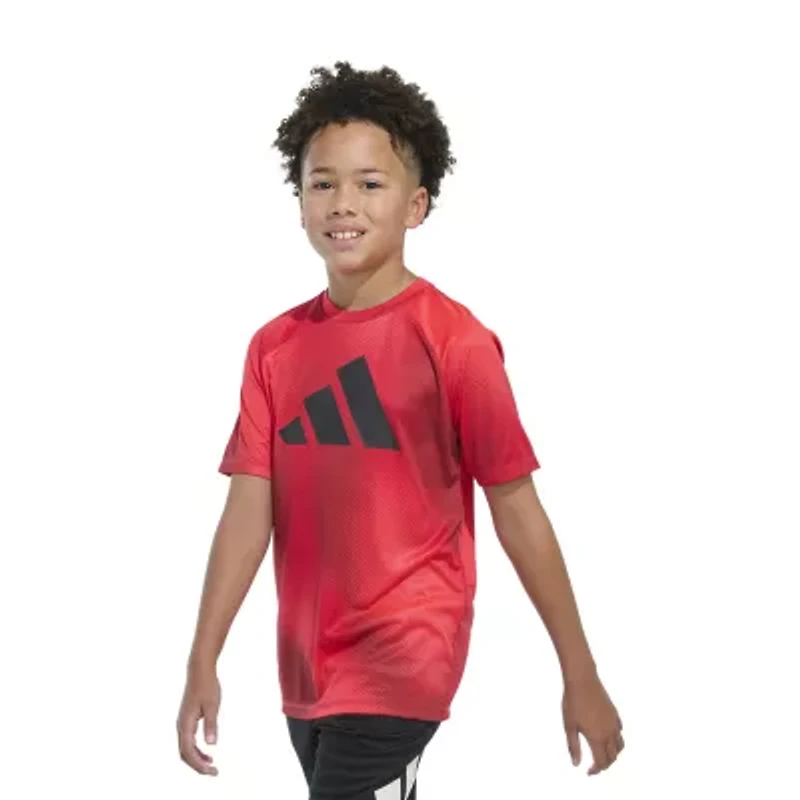 adidas Big Kid Boys Crew Neck Short Sleeve Regular Fit Graphic T-Shirt