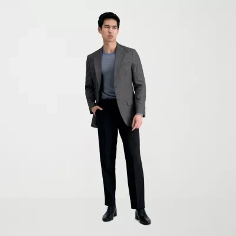 Haggar Premium Comfort Mens Waistband Straight Fit Dress Flat Front Pant