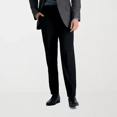 Haggar Premium Comfort Mens Waistband Straight Fit Dress Flat Front Pant