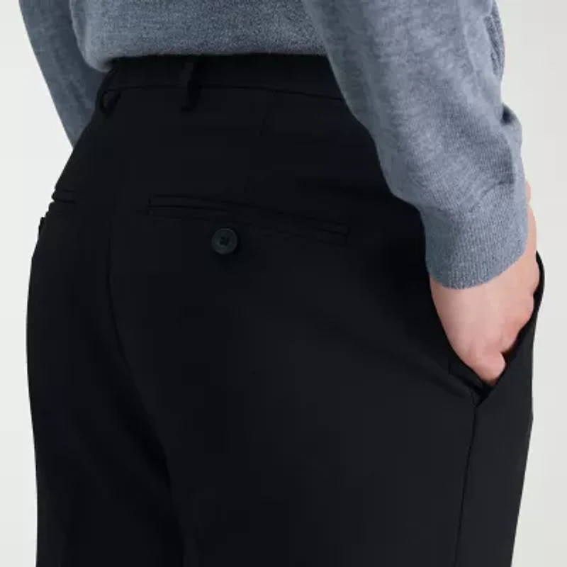 Haggar Premium Comfort Mens Waistband Straight Fit Dress Flat Front Pant